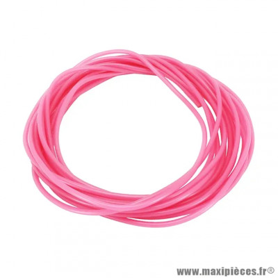 Durite essence PVC souple 3x6 rose transparent rouleau 10m