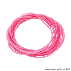 Durite essence PVC souple 3x6 rose transparent rouleau 10m