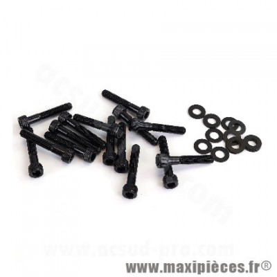 Kit de vis BTR pour carter de kick Piaggio Typhoon (noir)