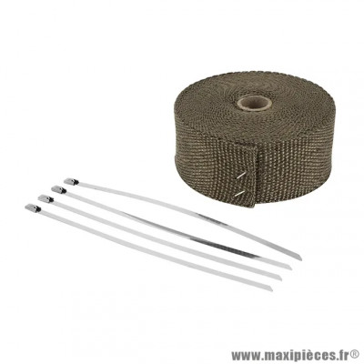 Bande thermique isolante marron 10 m 50 mm (livrée avec 4 attaches)