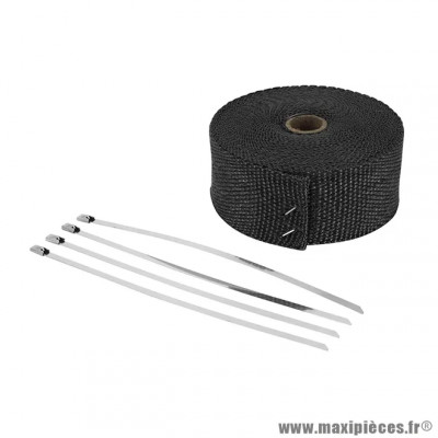 Bande thermique isolante noire 10 m 50 mm (livrée avec 4 attaches)