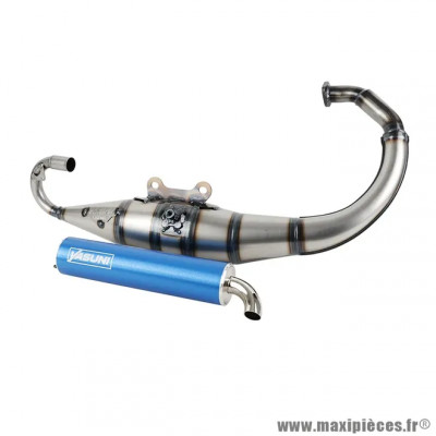 POT Yasuni SCOOT TUB307A SILENCIEUX BLEU AZUR POUR MBK 50 BOOSTER, STUNT-YAMAHA 50 BWS, SLIDER