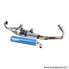 Pot scooter TUB418A silencieux bleu azur pour Piaggio 50 Zip 2T, Typhoon, NRG-Gilera 50 Stalker, Runner, DNA
