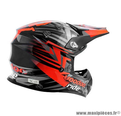 Casque moto cross Voodoo Ride Icon SC15 taille XXL (T63-64) couleur rouge