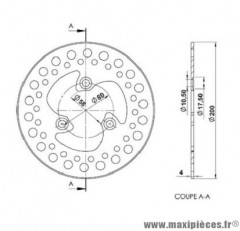 Disque frein avant NG pour scooter & maxiscooter 50-125cc kymco agility / peugeot django