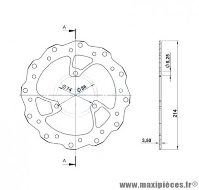 Disque frein avant NG pour scooter & maxiscooter 50-125cc peugeot speedfight 3, 4