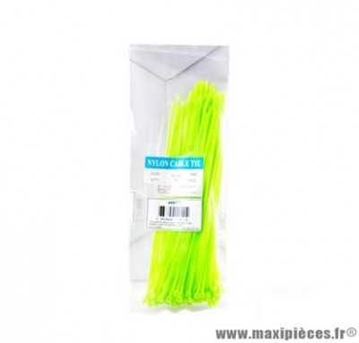 Collier de serrage (Rilsan / Rislan / Colson) vert longueur 200mm largeur 2,5mm (x100)