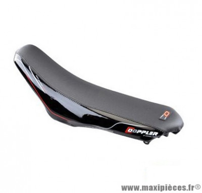 Housse de selle Doppler noir/rouge pour mécaboite rieju mrt, mrt pro