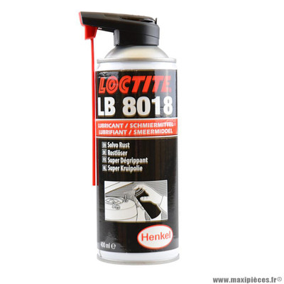 Super dégrippant (aérosol 400ml) Loctite lb 8018 jet double position