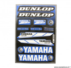 Planche de 12 autocollants racing Dunlop - 330x220mm