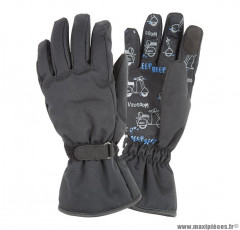 Gants moto enfant automne-hiver Tucano Password CE taille 10 ans couleur noir