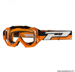 Lunette/masque cross ProGrip 3200 LS Venom couleur orange (écran transparent light sensitive, anti-rayures, anti UV, anti-buée)