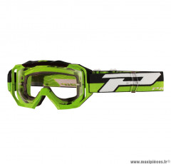 Lunette/masque cross ProGrip 3200 LS Venom couleur vert (écran transparent light sensitive, anti-rayures, anti UV, anti-buée)