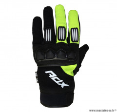 Gants cross enfant ADX Town taille XXS (T6) couleur noir/jaune fluo