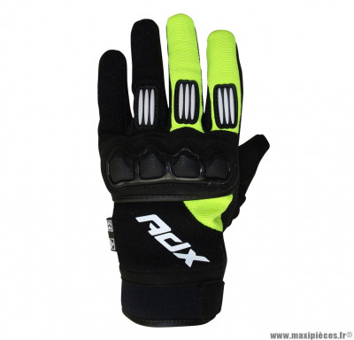 Gants cross enfant ADX Town taille XS (T7) couleur noir/jaune fluo