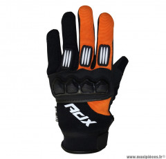 Gants cross enfant ADX Town taille XXS (T6) couleur noir/orange fluo