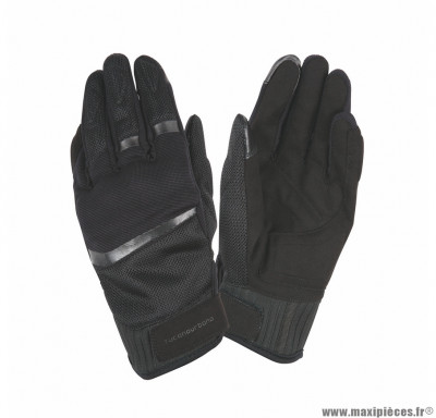 Gants moto printemps-été Tucano Penna taille L (T10) couleur noir (compatible écran tactile)