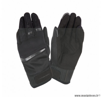 Gants moto printemps-été Tucano Penna taille XL (T11) couleur noir (compatible écran tactile)