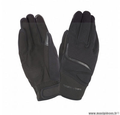 Gants moto printemps-été Tucano Miky taille M (T9) couleur noir (compatible écran tactile)