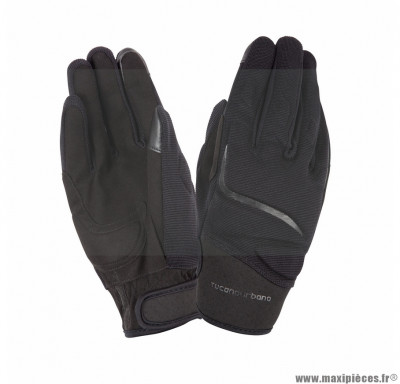 Gants moto printemps-été Tucano Miky taille XXL (T12) couleur noir (compatible écran tactile)