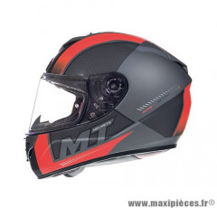 Casque intégral MT Rapide Overtake taille L (T59-60) couleur gris/rouge mat