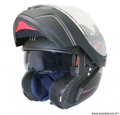 Casque modulable double écran MT Atom SV taille XS (T53-54) couleur uni noir mat