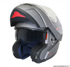 Casque modulable double écran MT Atom SV taille XS (T53-54) couleur uni titane mat