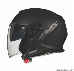 Casque jet/bol double écran MT Thunder 3 SV taille S (T55-56) couleur uni noir mat