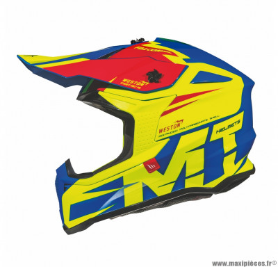 Casque moto cross adulte MT Falcon Weston taille XS (T53-54) couleur jaune brillant