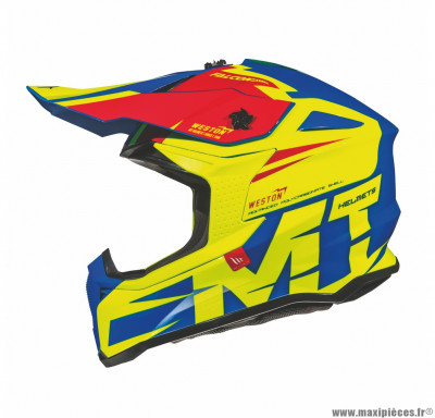 Casque moto cross adulte MT Falcon Weston taille S (T55-56) couleur jaune brillant