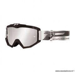 Lunette/masque cross ProGrip 3201 FL Atzaki couleur noir/gris (écran miroir, anti-rayures, anti UV, compatible avec port lunette de vue)