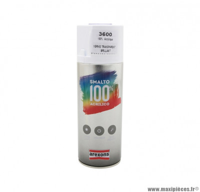 Bombe de peinture acrylique Arexons couleur vernis transparent brillant - spray 400ml (3600)