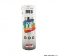 Bombe de peinture acrylique Arexons couleur blanc brillant - spray 400ml (3599)