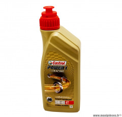 Huile moteur 4T 5W-40 (1L) Castrol power 1 racing 100% synthétique - recommandation BMW *Prix Spécial !