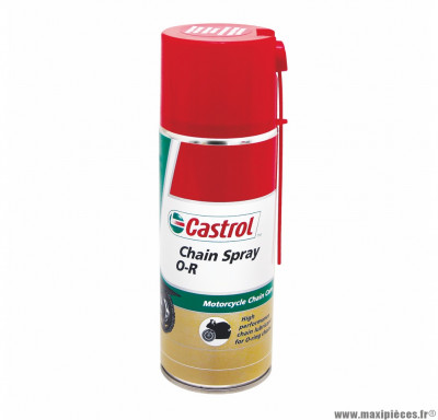 Graisse à chaine (aérosol 400ml) Castrol chain spray o-r - o.ring et x.ring (avec ou sans joint)