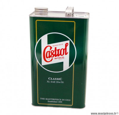 Huile moteur 4T (5L) 20W-50 Castrol classic XL pour vehicules avant 1980