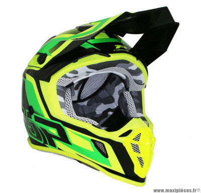 Casque moto cross adulte ProGrip 3180 taille XL (T61-62) couleur vert/jaune