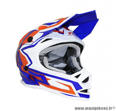 Casque enfant moto cross ProGrip 3009 taille YS couleur bleu/orange