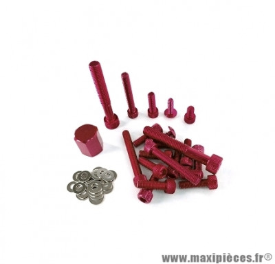 Kit vis décoration rouge pour scooter mbk booster