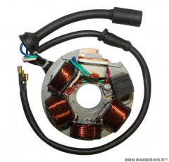 Stator allumage (5 poles) pour scooter vespa pk sans batterie / maxiscooter 125cc piaggio pk (référence origine : 199495)