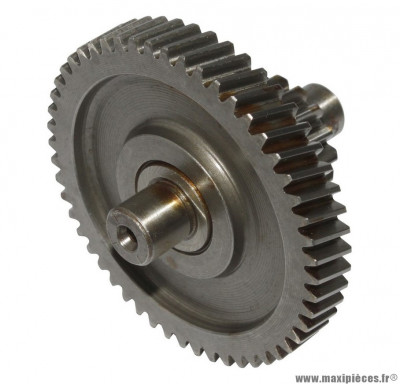 Pignon de transmission (intermédiaire 15/52) pour scooter chinois 4T GY6, 139QMB / peugeot v-clic 4T, kisbee 4T / sym orbit 4T / baotian bt49qt 4T / kymco agility 4T