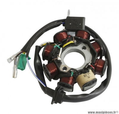 Stator allumage (8 poles) pour maxi scooter chinois 125cc motorisation GY6 152QMI 4T