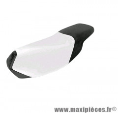 Couvre selle blanc / noir / carbone pour scooter peugeot speedfight