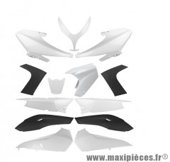 Kit 13 pièces carrosserie white competition pour maxi scooter 500cc yamaha t-max 2008>2012