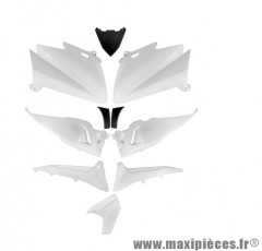 Kit 10 pièces carrosserie white competition pour maxi scooter 530cc yamaha t-max 2012>2014