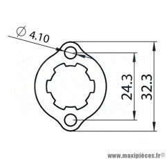 Plaquette maintien pignon sortie boite 11 dents pour moto derbi euro 2 / euro 3 spécifique