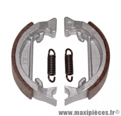 Paire de machoires de frein avant et arrière (diamètre 80mm type leleu, 2 ressorts) pour mobylette peugeot 103 sp-mvl