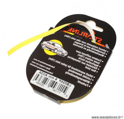 Autocollant/sticker/liseret jaune pour jante et carrosserie rouleau de 10m largeur 6mm