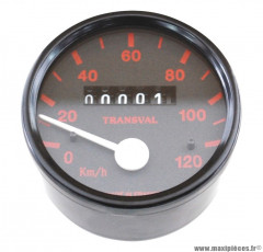 Compteur transval 120km/h (roue de 16 pouces) pour cyclomoteur peugeot 103 sp, spx, rcx