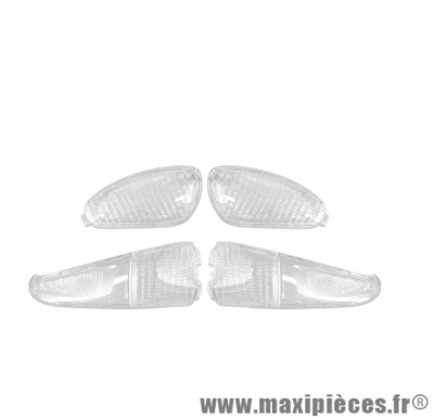 Cabochons clignotants x4 transparent pour scooter gilera runner